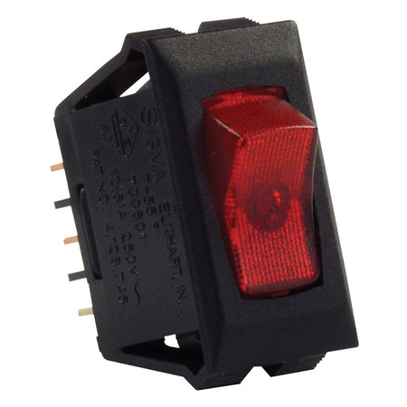JR PRODUCTS JR Products 12525 Illuminated 12V On/Off Switch - Red/Black 12525